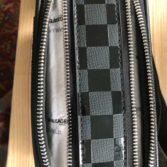 NWT Karl Lagerfeld Maybelle crossbody bag Choupette Black on Black 9X6X3 - Picture 6 of 8